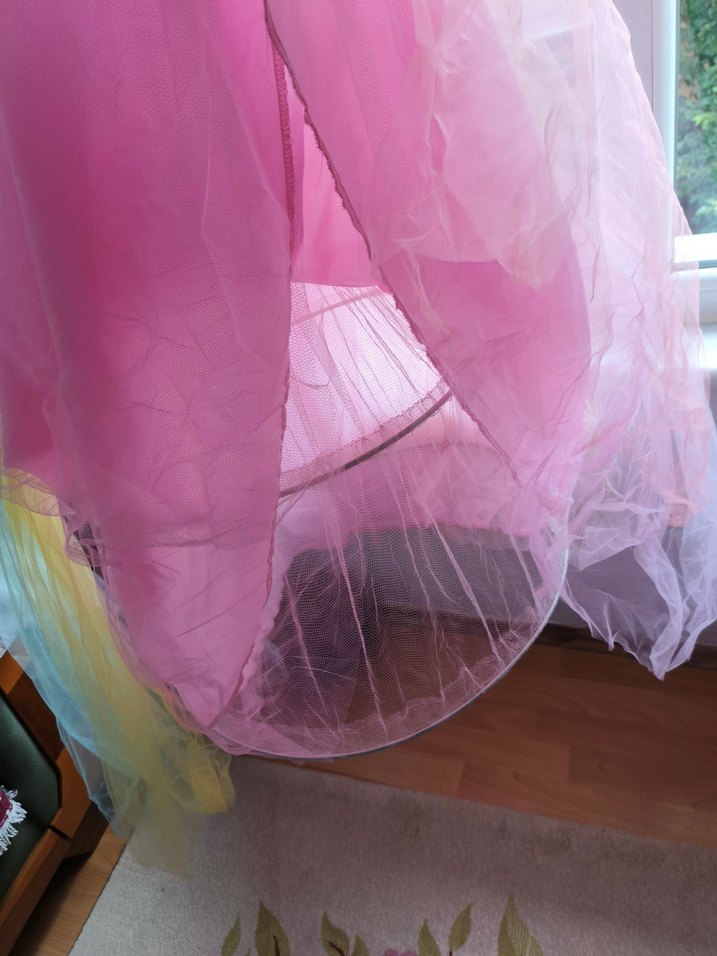 Kız Çocuk Pastel Renkli Tül Elbise - Görsel 5