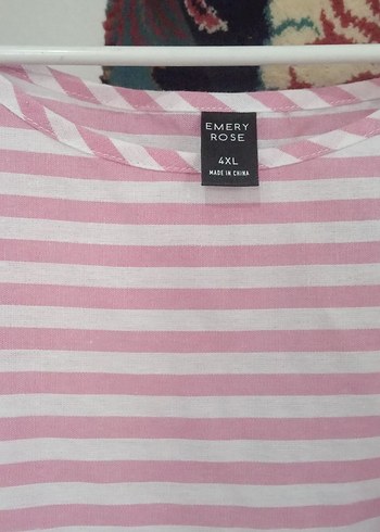 Pembe Çizgili Uzun Hamile Elbisesi - Görsel 3