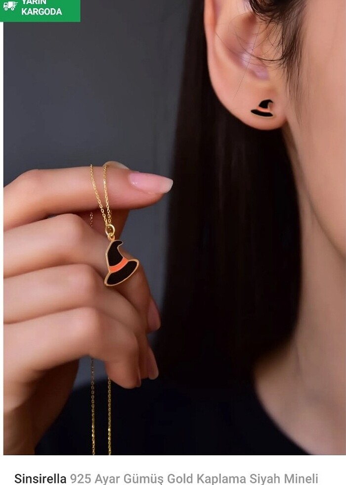 925 ayar kolye küpe set - Görsel 2