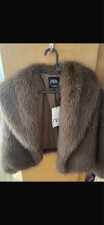 xs Beden Zara kahverengi kürk
