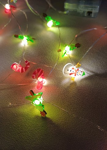 Renkli Noel Temalı Led Işık Zinciri - Görsel 2