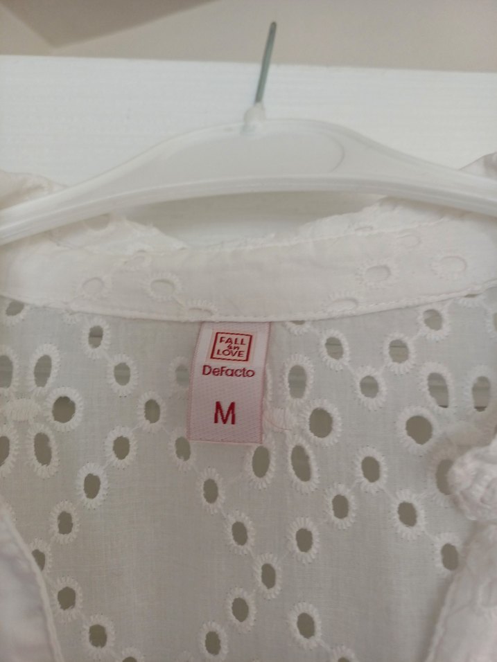 Dantel Detaylı Beyaz Bohem Kadın Gömlek - Görsel 2