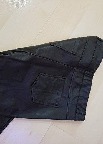 Siyah Deri Pantolon - Görsel 4