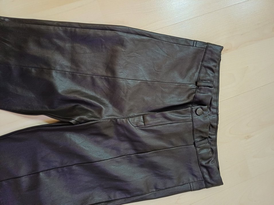 Siyah Deri Pantolon - Görsel 3