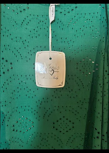 Yeşil Desenli Uzun kimino Hırka - Görsel 2