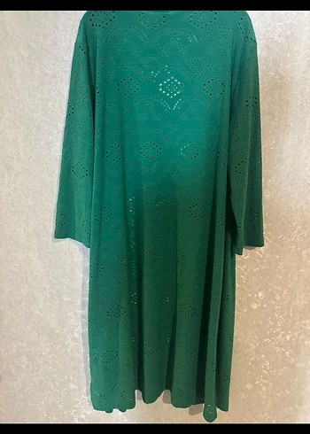 Yeşil Desenli Uzun kimino Hırka - Görsel 3