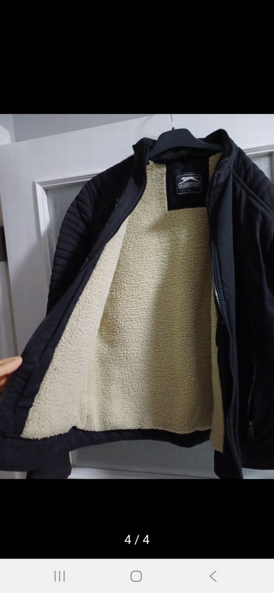 Erkek Siyah Deri Biker Ceket Fermuarlı - Görsel 4