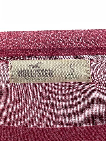 s Beden bordo Renk Hollister T-shirt %70 İndirimli.