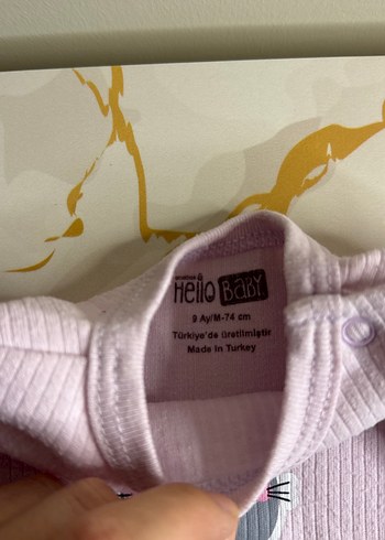 Uzun Kollu Nakışlı Bebek Kız Body - Görsel 3