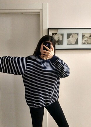 Çizgili sweatshirt