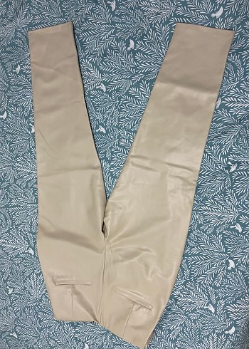 Zara Bej deri pantolon - Görsel 4