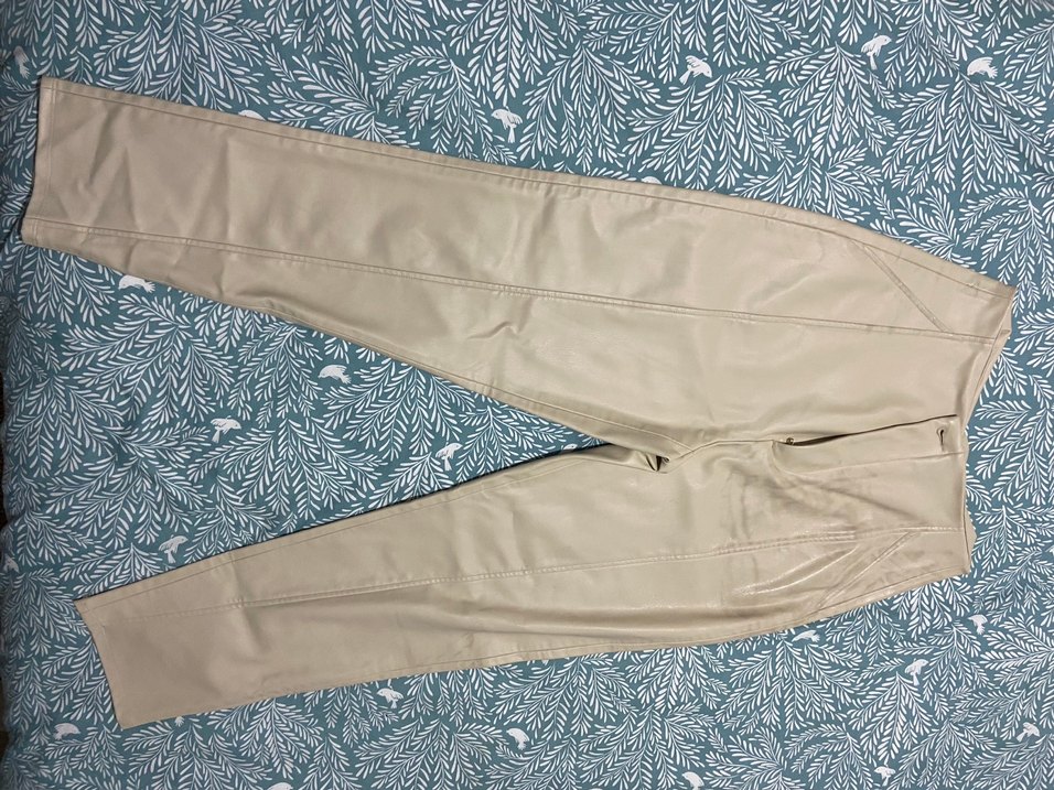 Zara Bej deri pantolon - Görsel 2