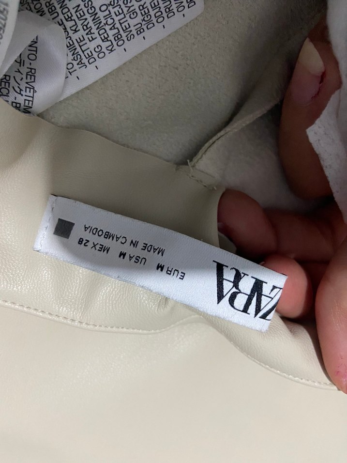 Zara Bej deri pantolon - Görsel 5