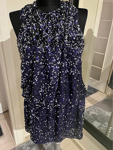 Zara Boncuk işlemeli elbise