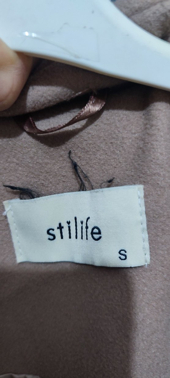 Bej Kuşaklı kaşe kaban etiket s beden fakat m/L uyumlu - Görsel 3