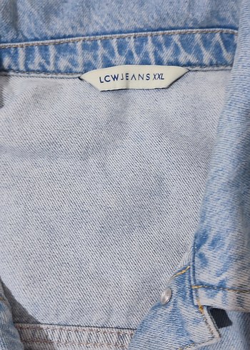 Düğmeli Mavi Midi Kadın Kot Ceket - Görsel 3