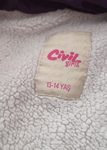 Düğmeli Mor Çocuk Mont 13.14 yaş - Görsel 3