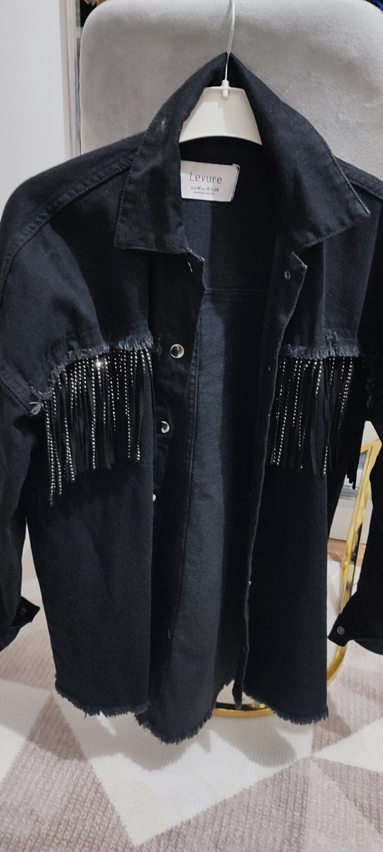 denim ceket gömlek 38.40 beden uyumlu sıfır ürün - Görsel 2