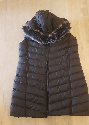 Siyah Fermuarlı Kadın Yelek - Görsel 5