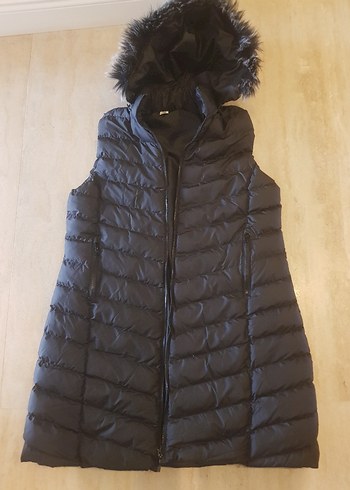 Siyah Fermuarlı Kadın Yelek - Görsel 4