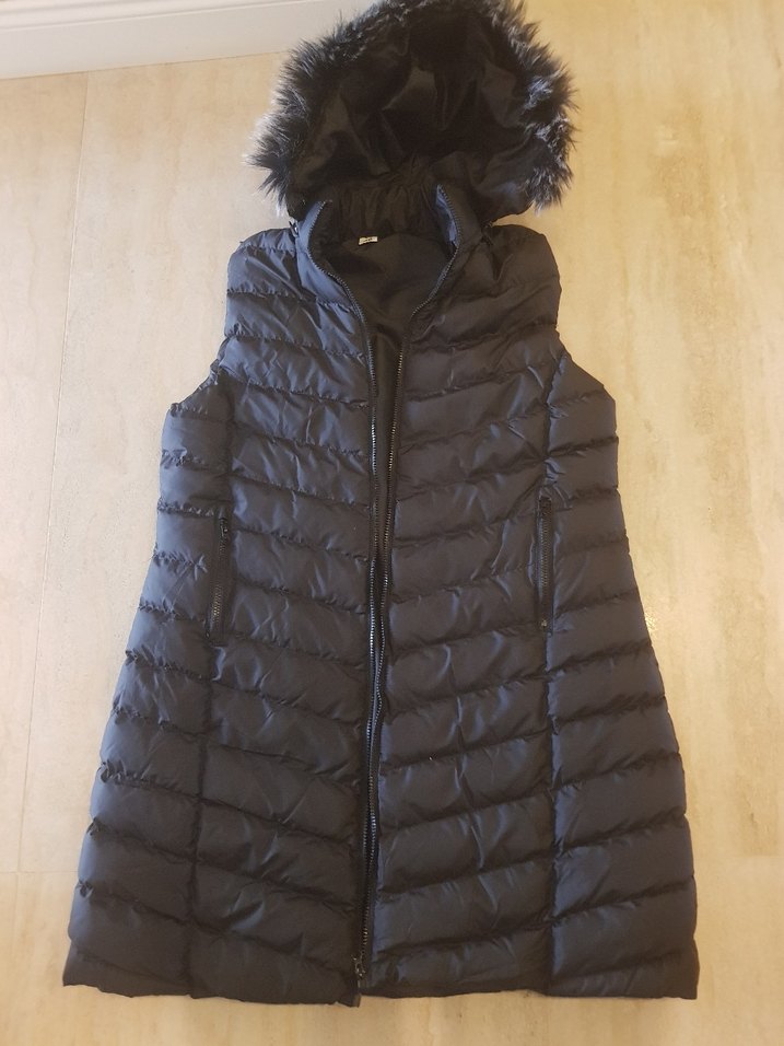 Siyah Fermuarlı Kadın Yelek - Görsel 4