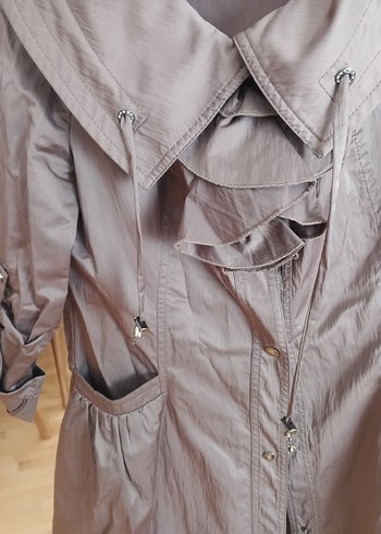 Ekol Vizon Düğmeli Trenchcoat
