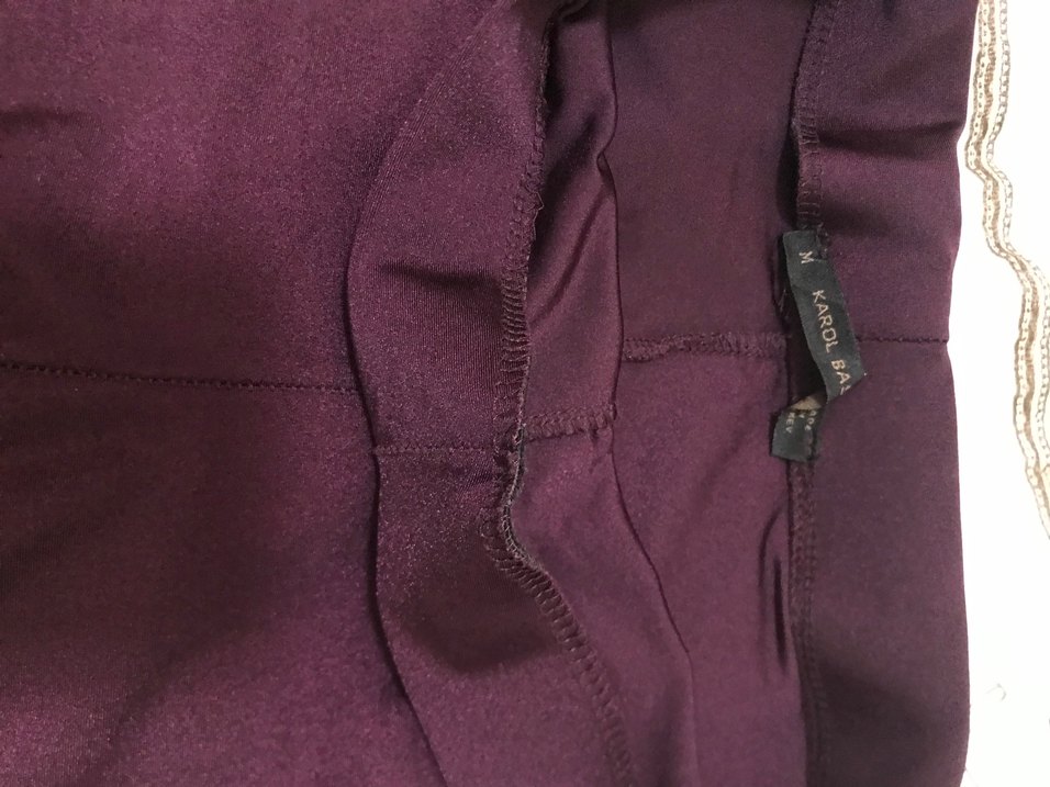 Bordo Elastik Tayt - Görsel 2