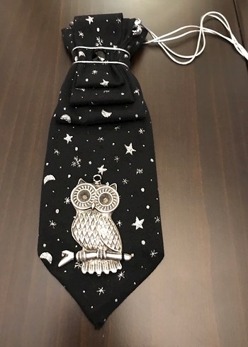 Siyah Nakışlı Dantel Detaylı  Papyon ve Kravat-bileklik - Görsel 16