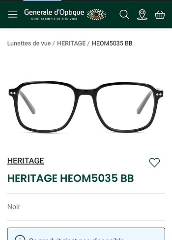 HERITAGE HEOM5035BB Kare Çerçeveli Gözlük - Görsel 2