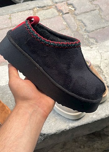Siyah Kürklü çocuk Dolgu Topuk ugg