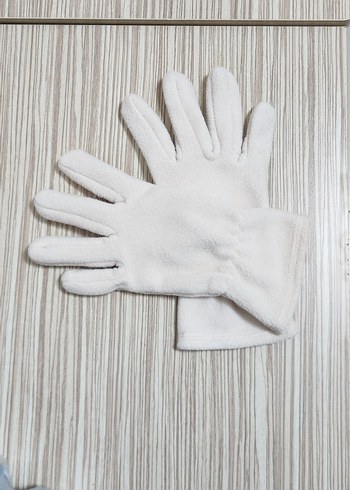 Beyaz Kadın Polar Eldiven