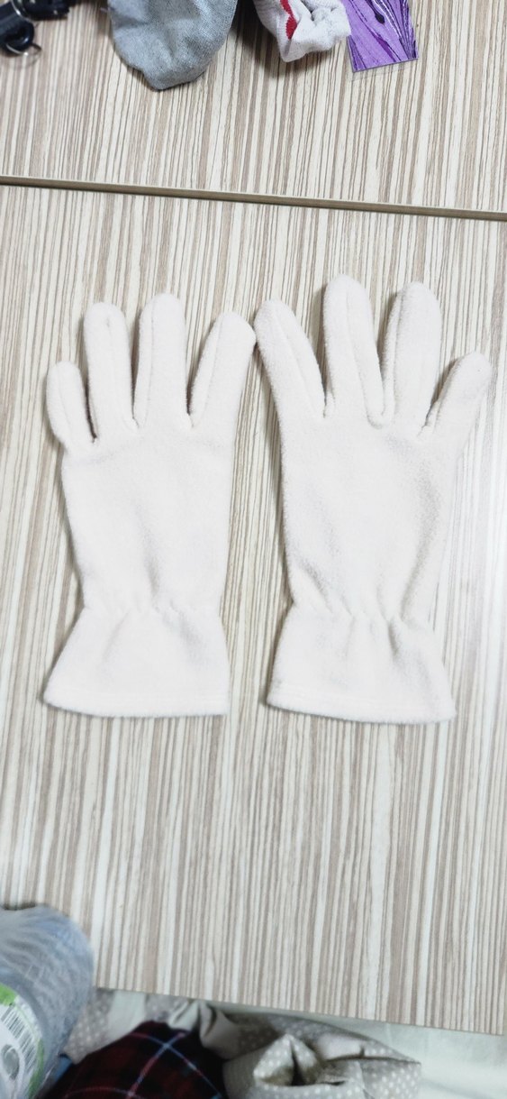 Beyaz Kadın Polar Eldiven - Görsel 2