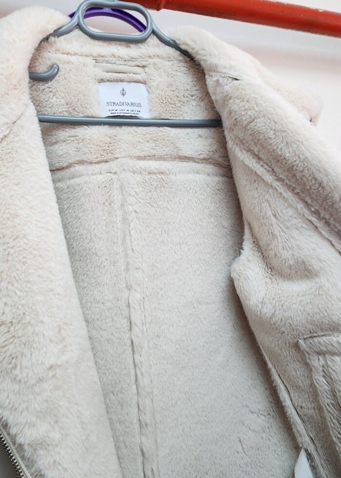 Suni deri biker ceket - Görsel 4