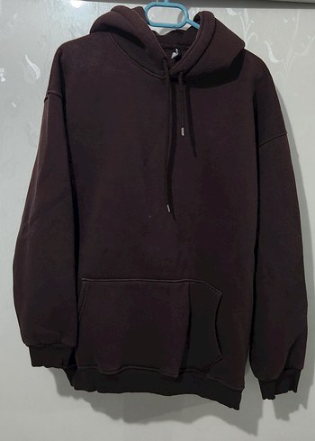 Kahverengi Kapüşonlu Sweatshirt