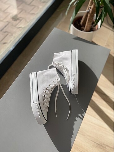 40 Beden beyaz Renk Converse Platform Beyaz Uzun