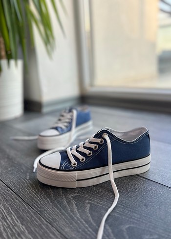 Diğer Platform taban jean mavi lacivert Spor Ayakkabı
