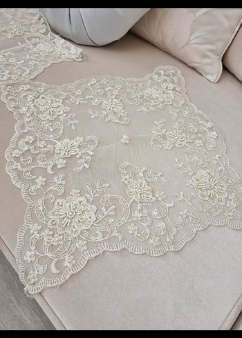 Beyaz Nakışlı salon takımı - Görsel 4