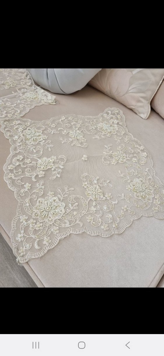 Beyaz Nakışlı salon takımı - Görsel 4