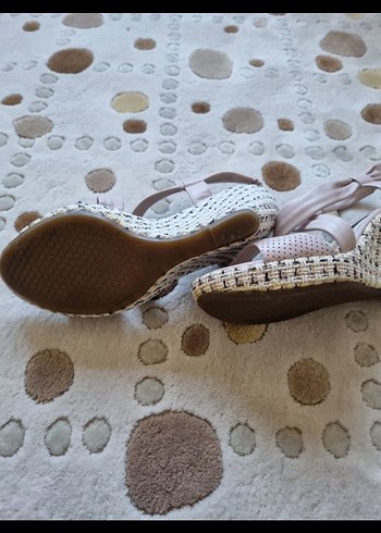 lila Kadın Dolgu Topuklu Sandalet - Görsel 3