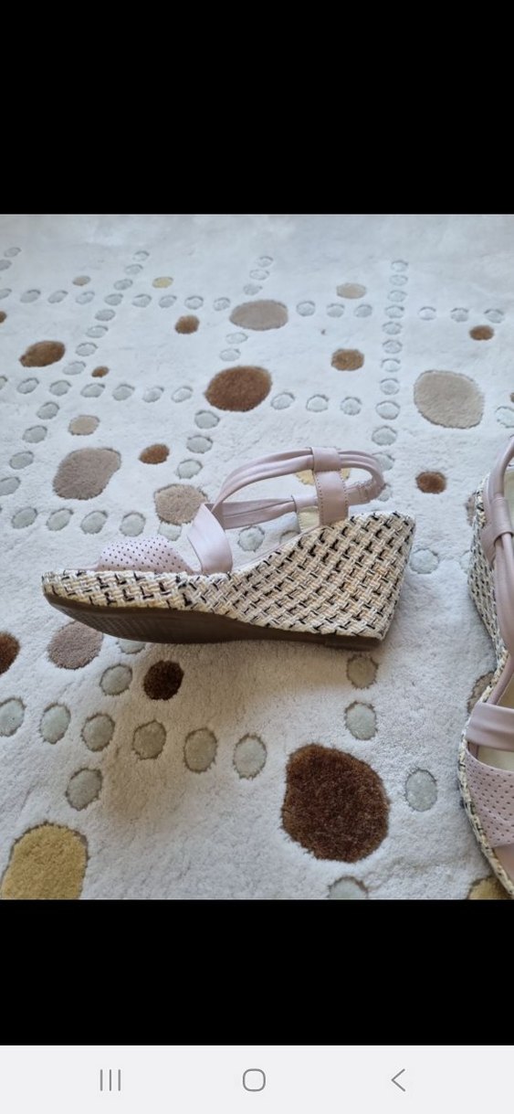 lila Kadın Dolgu Topuklu Sandalet - Görsel 2