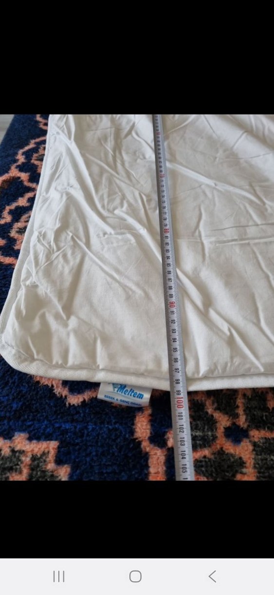 Beyaz Düz bebek yorganı - Görsel 5