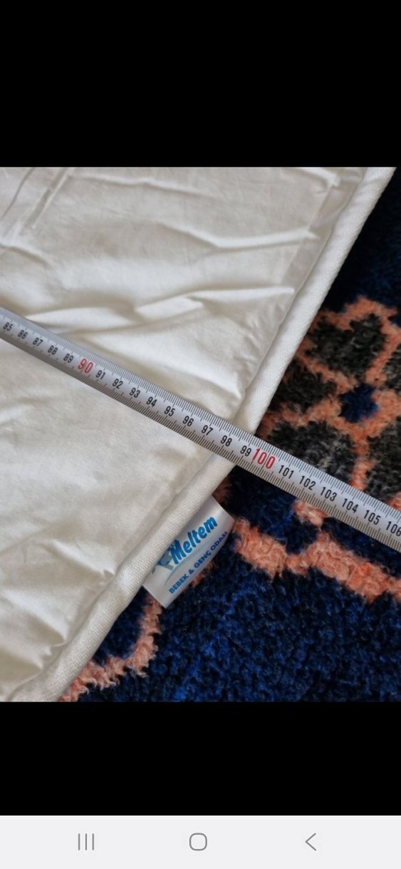 Beyaz Düz bebek yorganı - Görsel 4