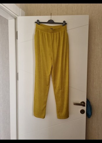 Kadın Sarı Uzun Keten alt üst - Görsel 4