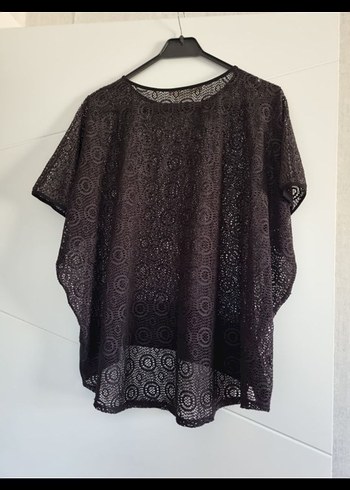 Dantel Detaylı Siyah Bohem Kadın Bluz - Görsel 2