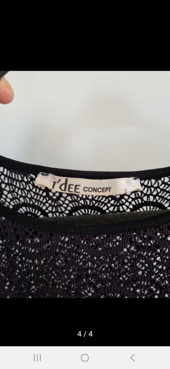 Dantel Detaylı Siyah Bohem Kadın Bluz - Görsel 4