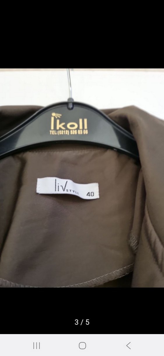 koyu yeşil Kuşaklı Uzun Trençkot - Görsel 5