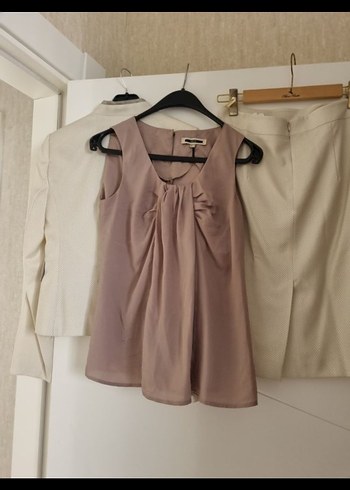 Modern Klasik Keten Kadın Mini Takım sadece 1 kere sözde giyildi - Görsel 7