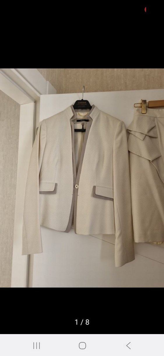 Modern Klasik Keten Kadın Mini Takım sadece 1 kere sözde giyildi - Görsel 2