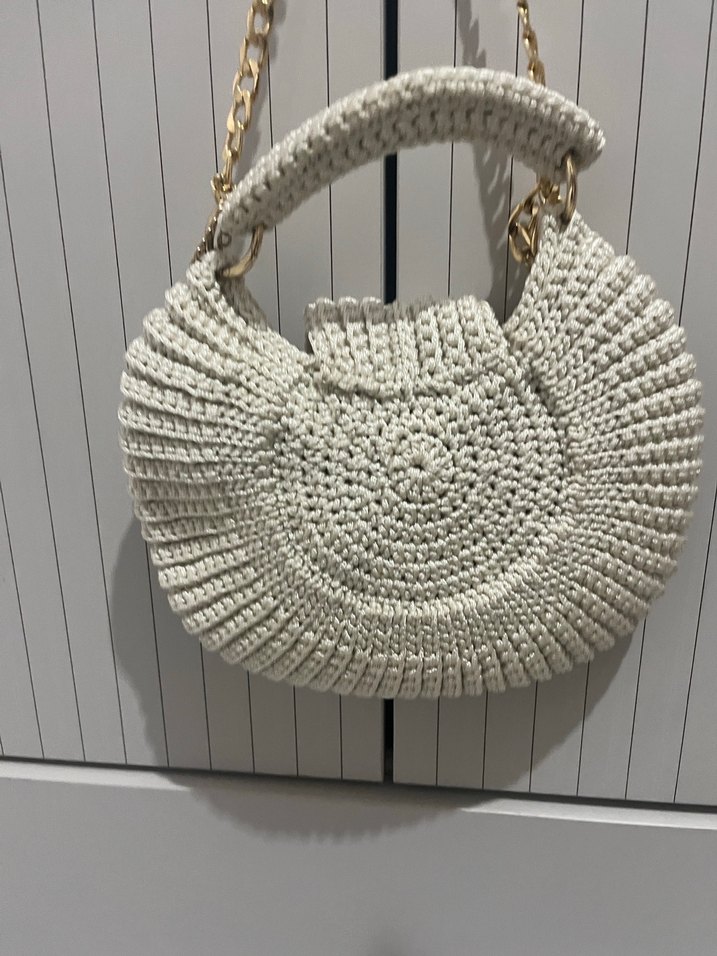 Zincir Detaylı Örgü Kadın Çanta - Görsel 4