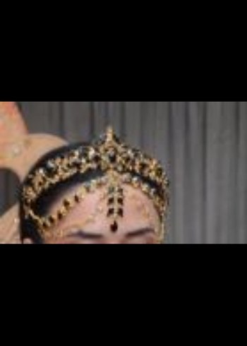 İnci İşlemeli Altın Renkli Saç Aksesuarı - Görsel 2